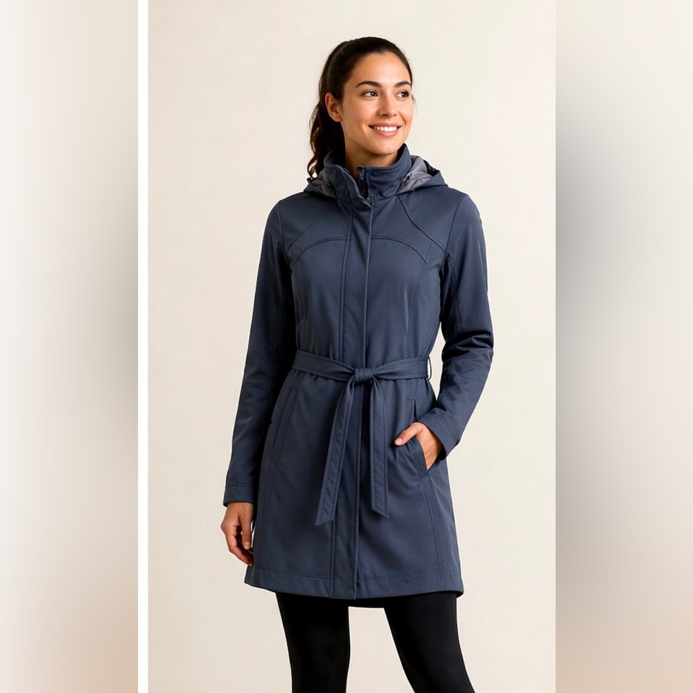 Lululemon Hooded Trench Coat in Slate Grey